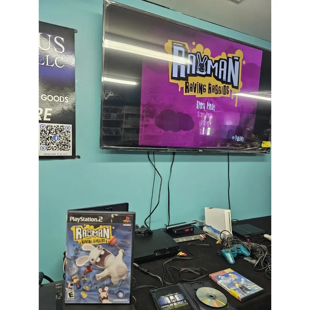 Rayman Raving Rabbids (Sony PlayStation 2, 2006), CIB CLEANED & TESTED CIB